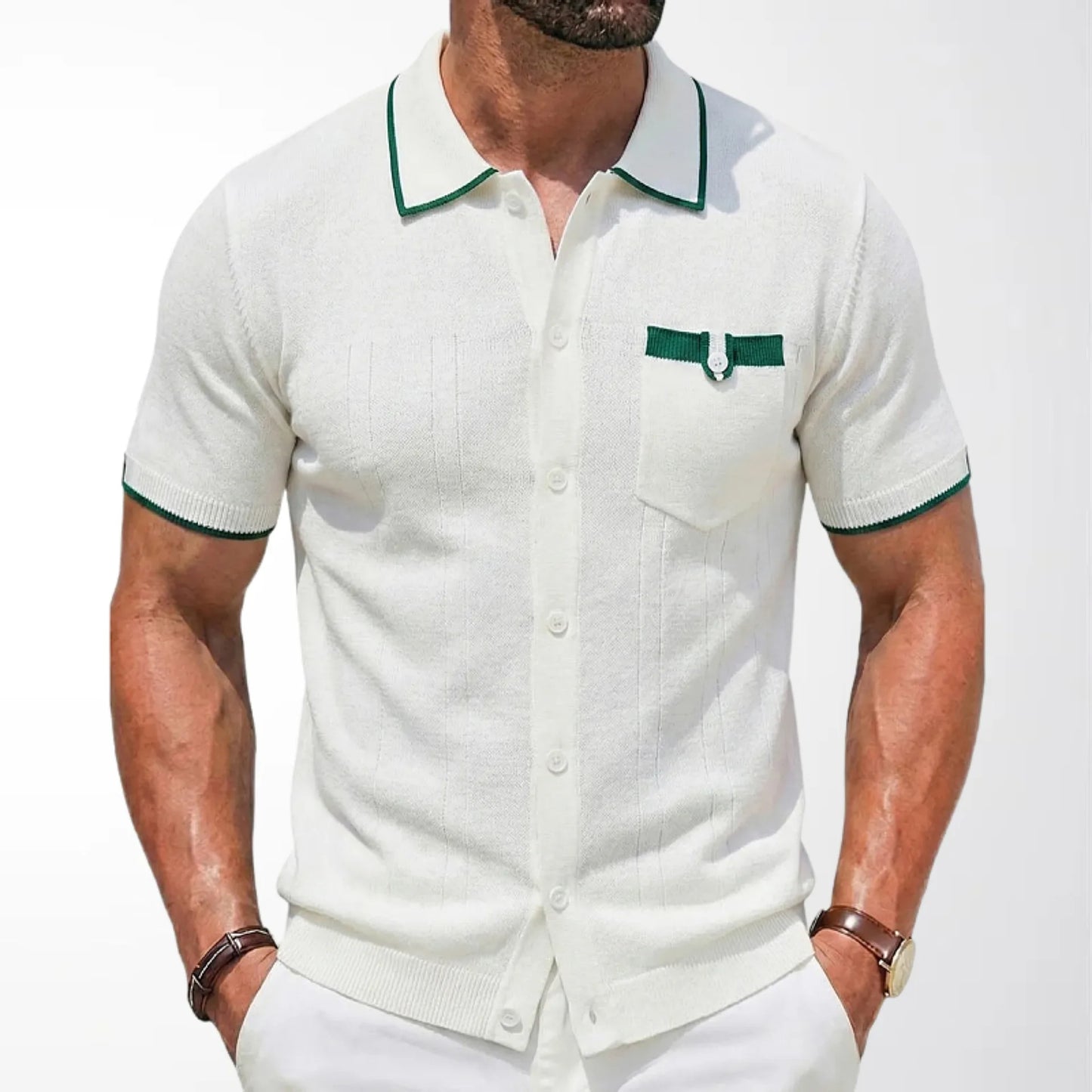 Zylo Men's Striped Polo Shirt – Breathable Comfort for Summer Activities 11