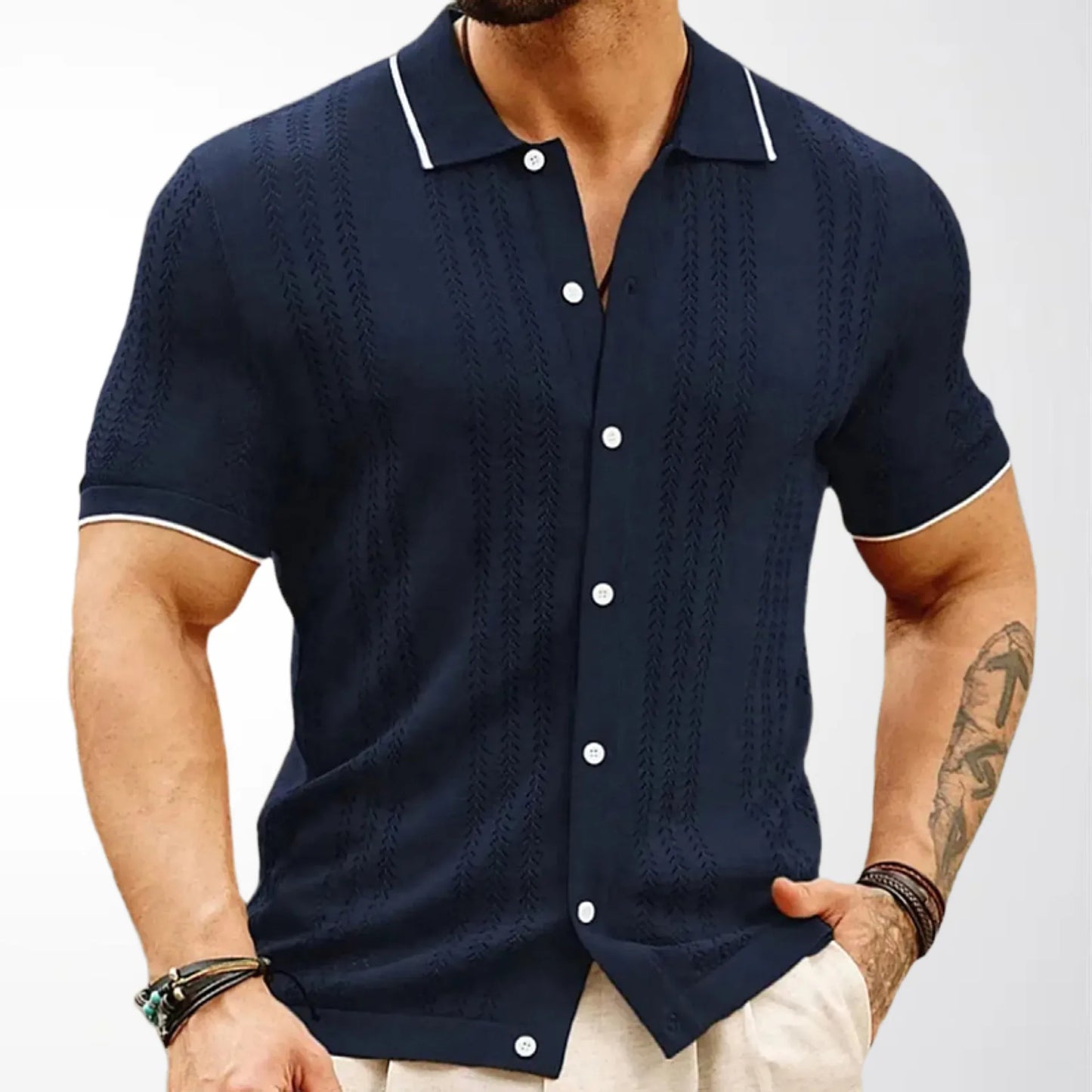 Zylo Men's Striped Polo Shirt – Breathable Comfort for Summer Activities 12
