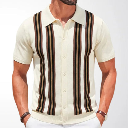 Zylo Men's Striped Polo Shirt – Breathable Comfort for Summer Activities 13