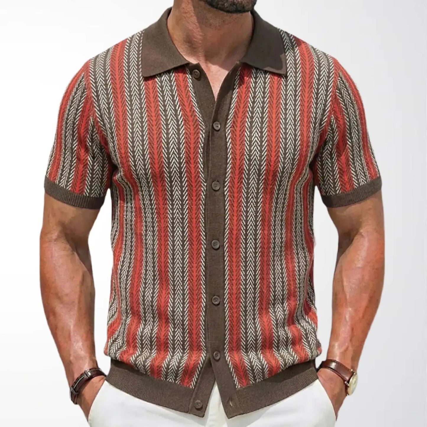 Zylo Men's Striped Polo Shirt – Breathable Comfort for Summer Activities 14