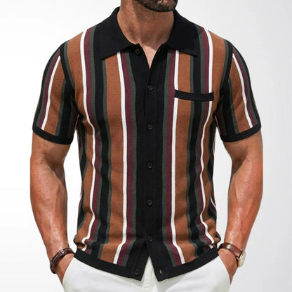 Zylo Men's Striped Polo Shirt – Breathable Comfort for Summer Activities 15