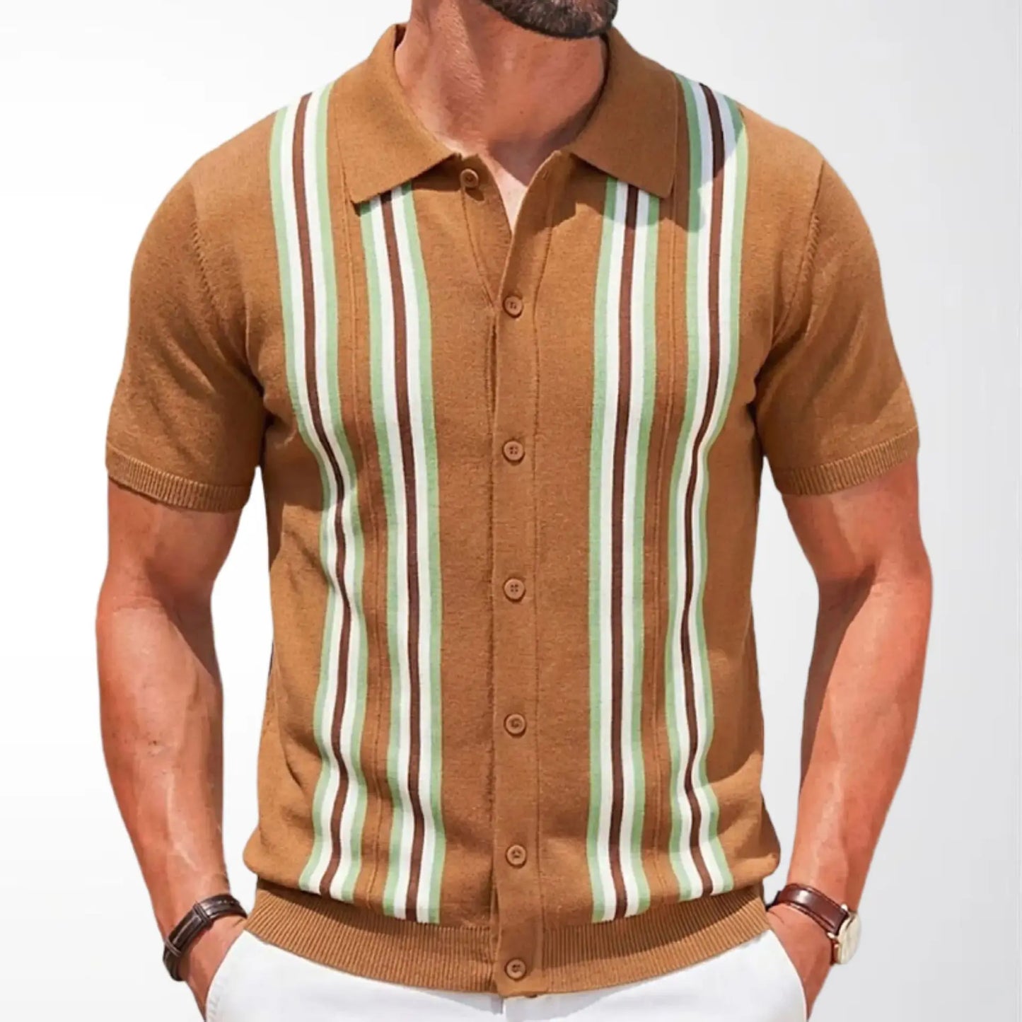Zylo Men's Striped Polo Shirt – Breathable Comfort for Summer Activities 16