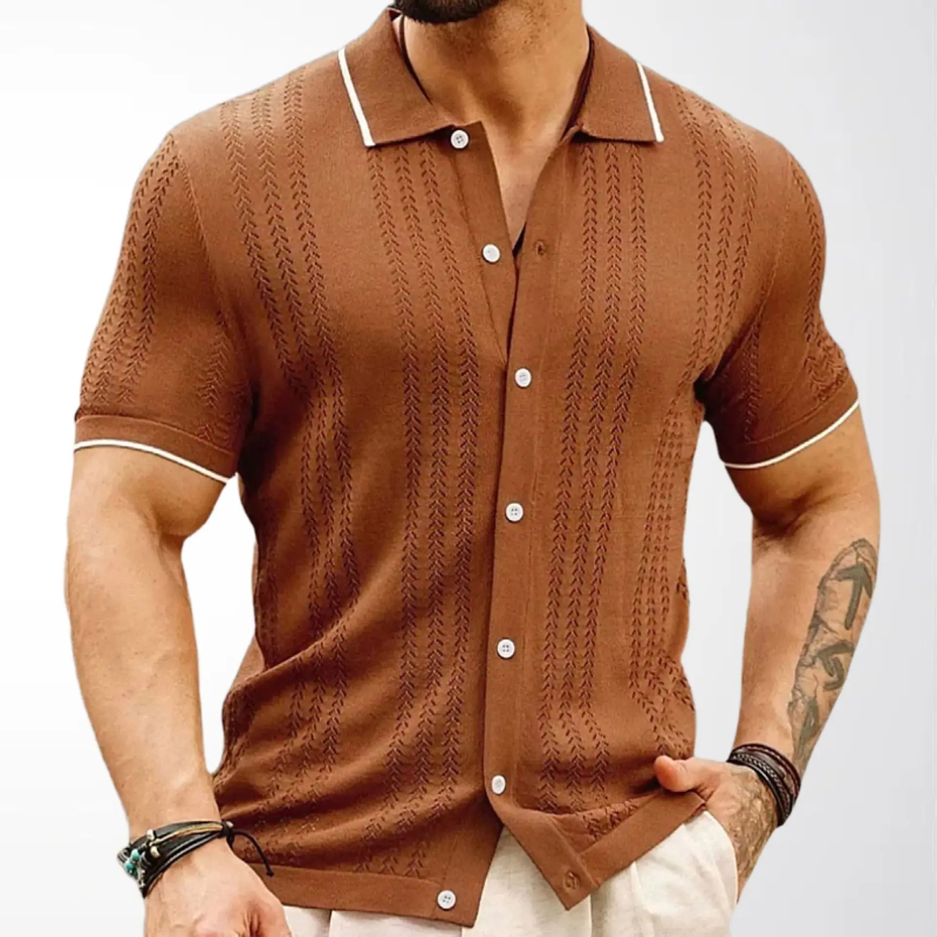 Zylo Men's Striped Polo Shirt – Breathable Comfort for Summer Activities 18