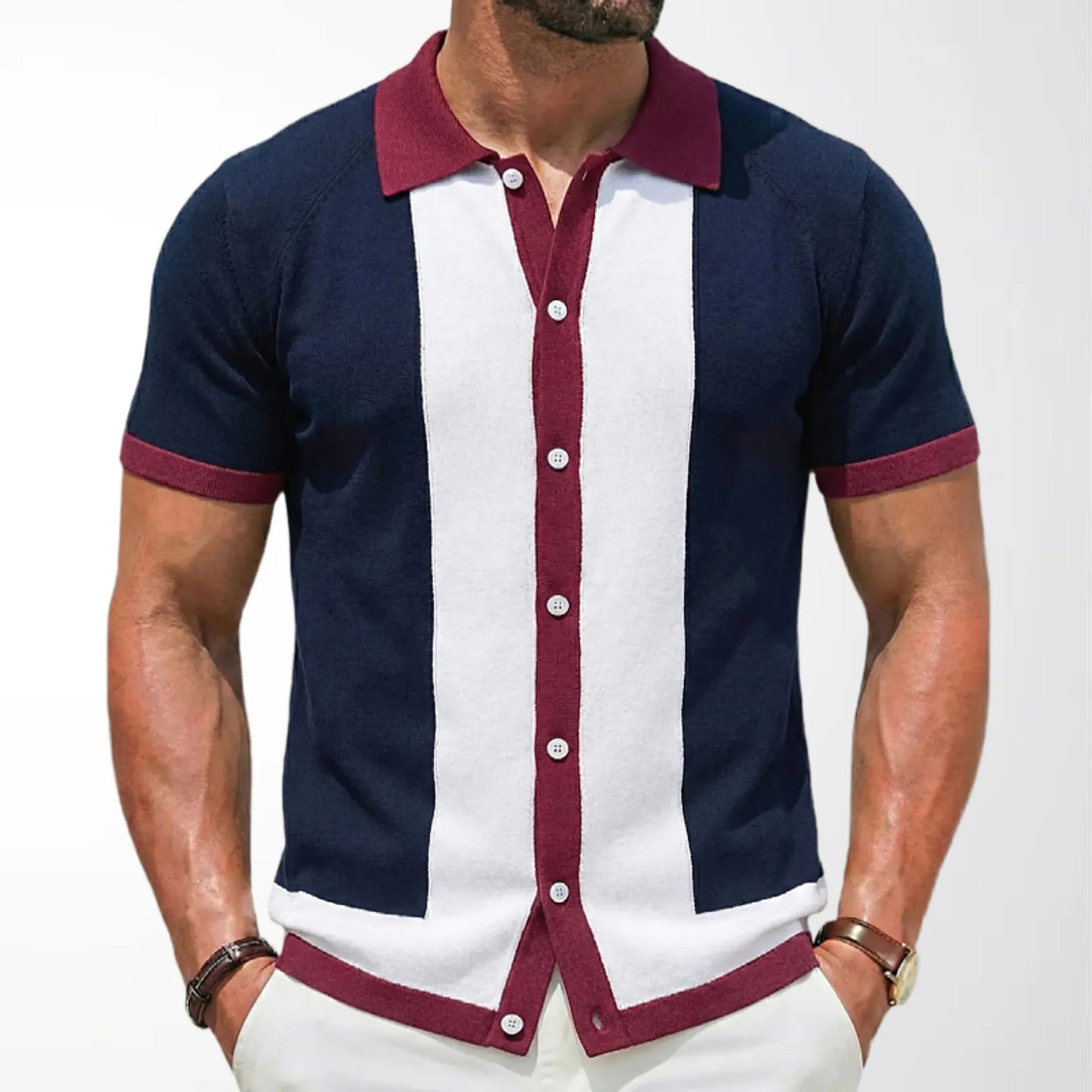 Zylo Men's Striped Polo Shirt – Breathable Comfort for Summer Activities 19