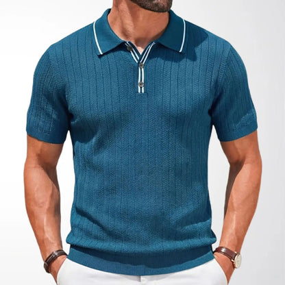 Zylo Men's Striped Polo Shirt – Breathable Comfort for Summer Activities 23