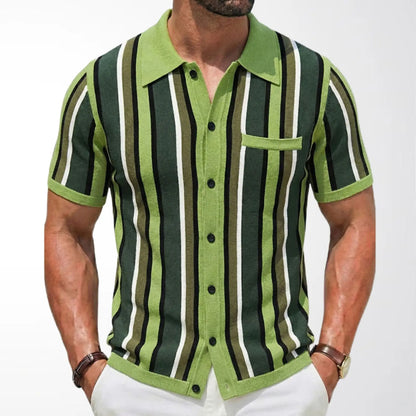 Zylo Men's Striped Polo Shirt – Breathable Comfort for Summer Activities 26