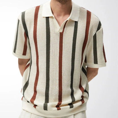 Zylo Men's Striped Polo Shirt – Breathable Comfort for Summer Activities 29