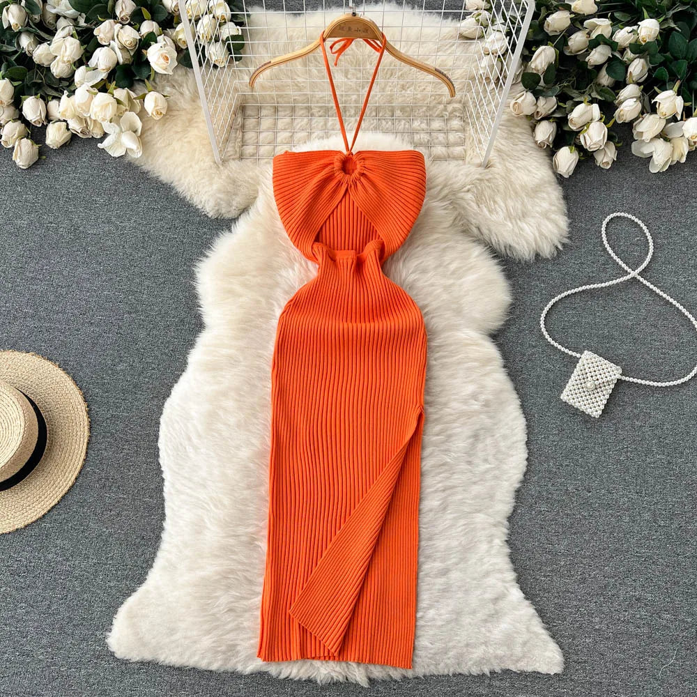 Zyra Women's Chic Bodycon Dress – Elegant Split Design for Summer Fun 0