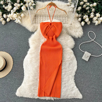 Zyra Women's Chic Bodycon Dress – Elegant Split Design for Summer Fun 0