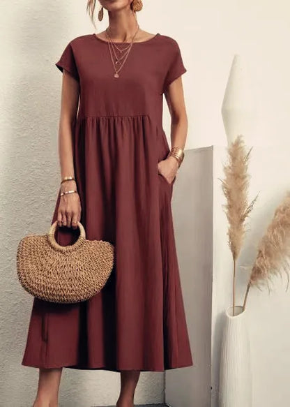 Zyra Women's Elegant Maxi Dress – Vintage Charm for Summer Fun 11