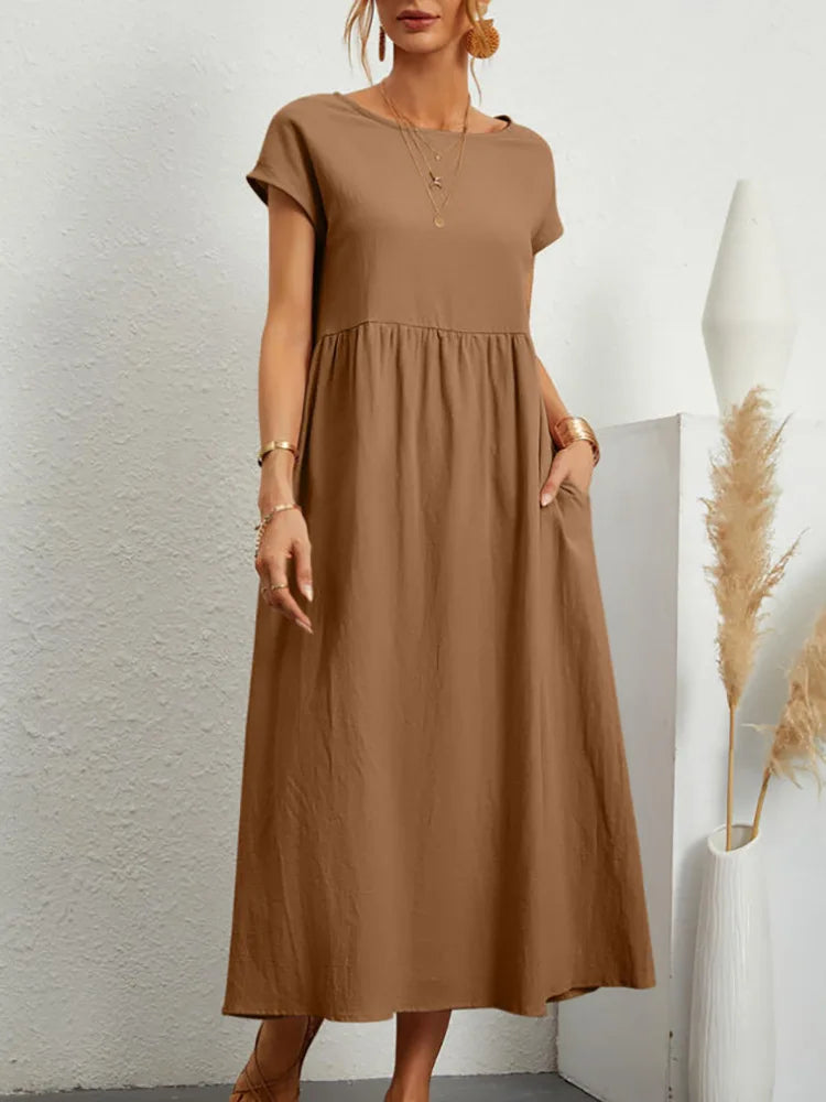 Zyra Women's Elegant Maxi Dress – Vintage Charm for Summer Fun 2