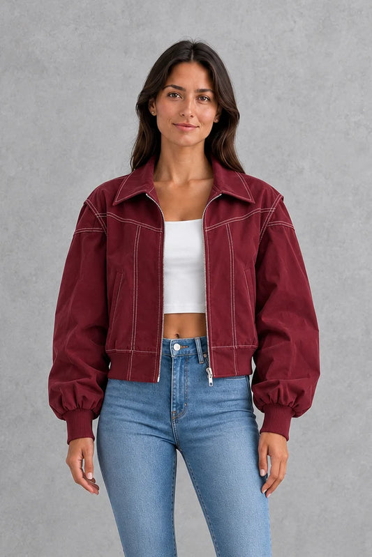 Zyra Women's Vegan Leather Jacket – Tailored Fit for Stylish Autumn Wear 0