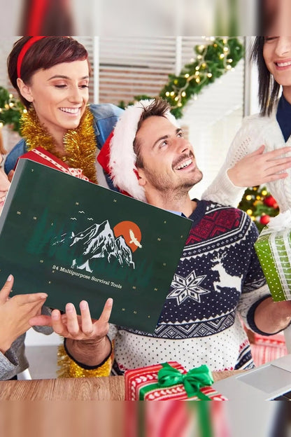 Survival Advent Calendar – 24 outdoor tools, weather-resistant, portable
