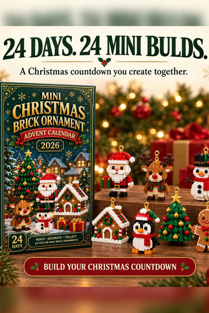 Advent Calendar – 24 mini plastic building sets, festive design