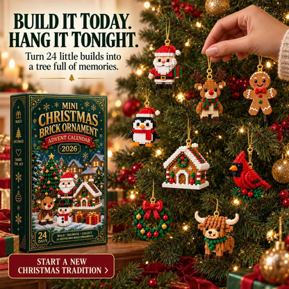 Advent Calendar – 24 mini plastic building sets, festive design