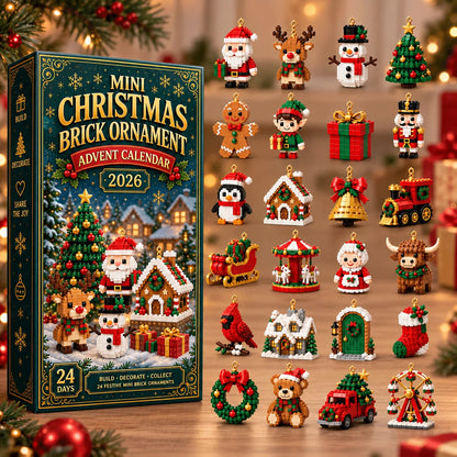 Advent Calendar – 24 mini plastic building sets, festive design