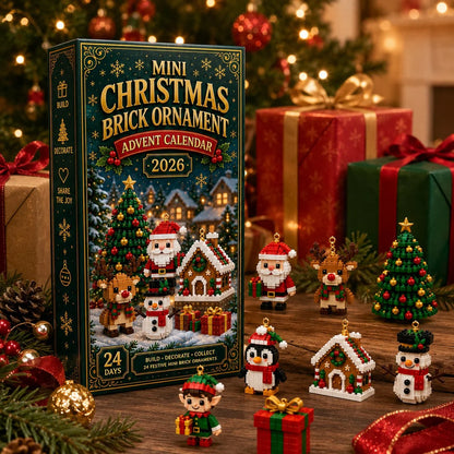 Advent Calendar – 24 mini plastic building sets, festive design