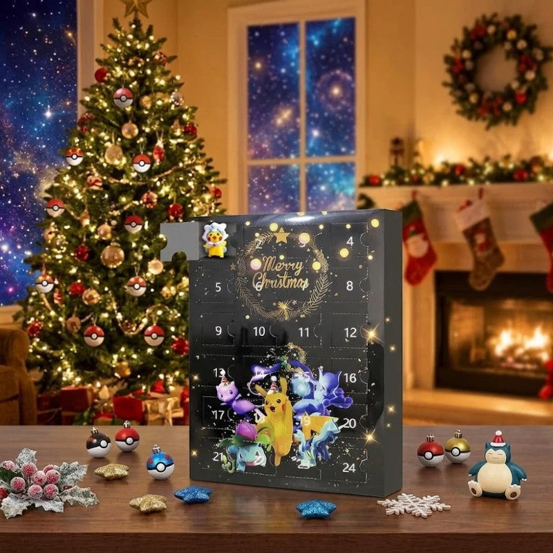 Advent Calendar – numbered compartments, countdown design, 24 3D figures