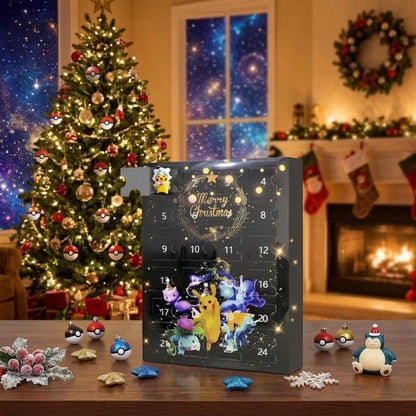 Advent Calendar – numbered compartments, countdown design, 24 3D figures