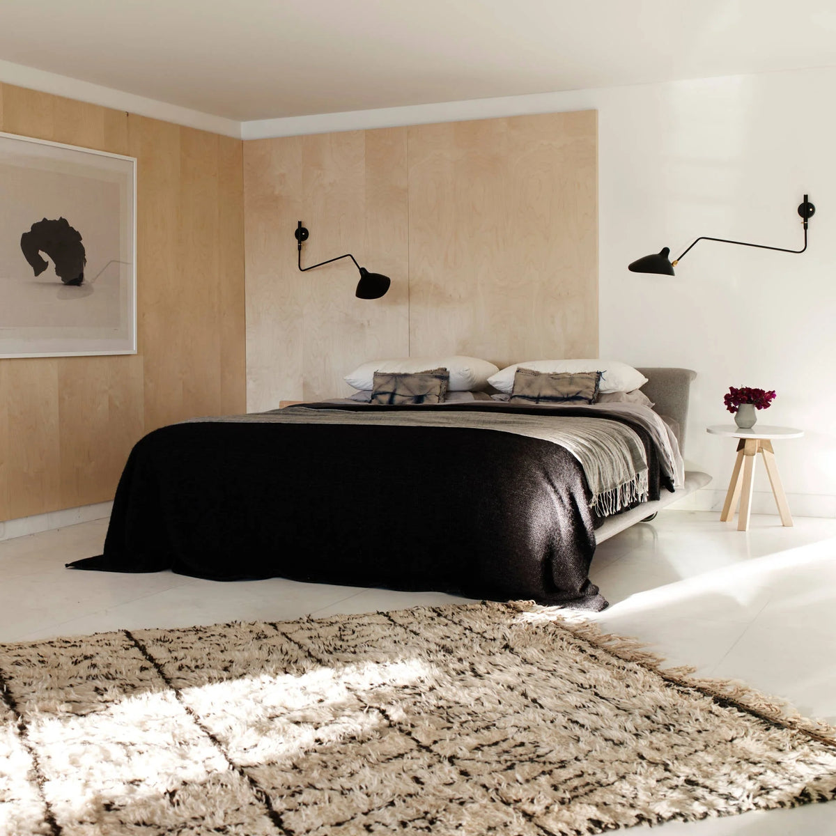Articulated Wall Light – adjustable metal arms, rotating shades