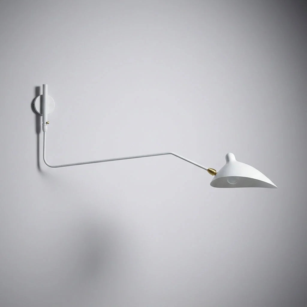 Articulated Wall Light – adjustable metal arms, rotating shades