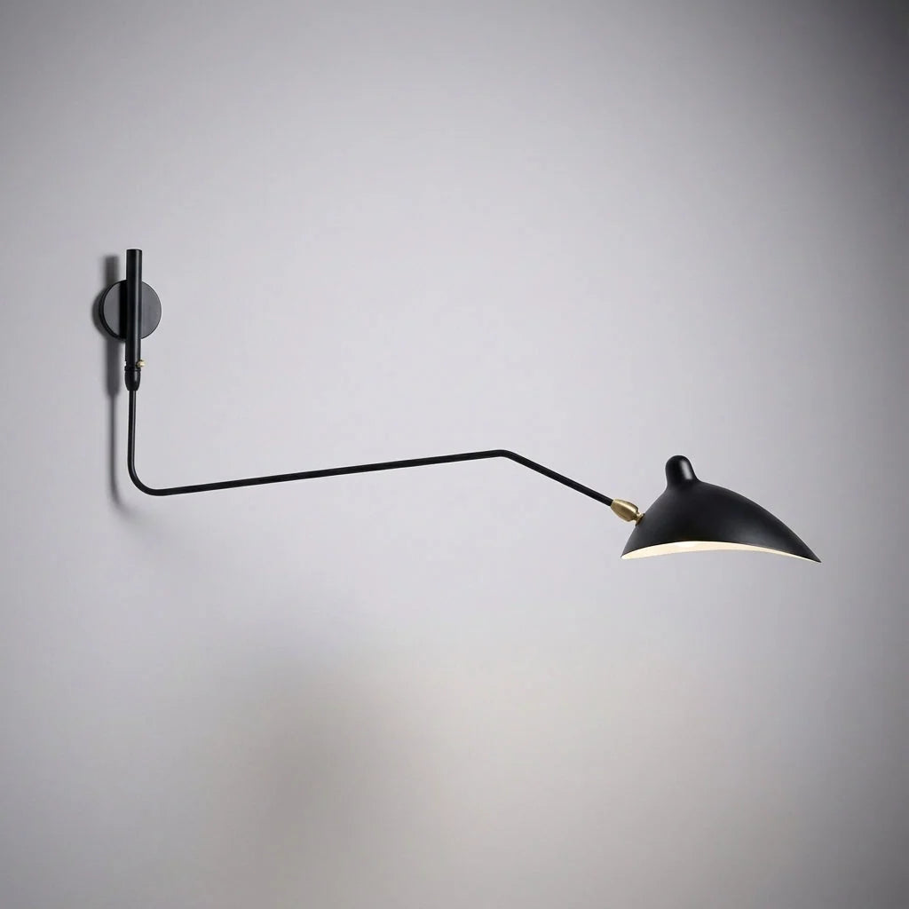 Articulated Wall Light – adjustable metal arms, rotating shades