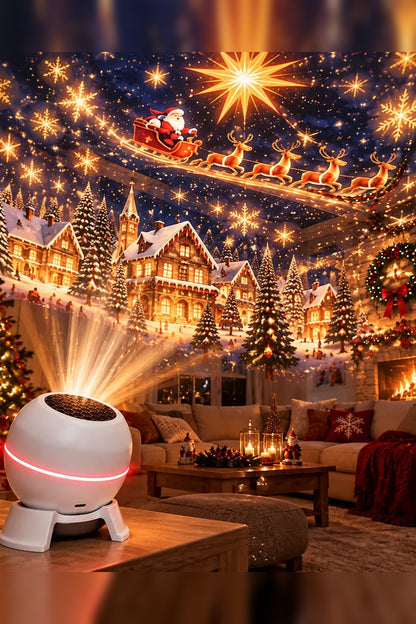 Christmas Projector – moving patterns, compact design, USB powered
