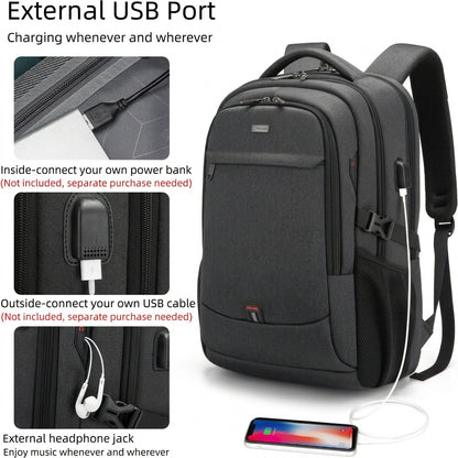Backpack - Water-Resistant Travel Laptop Carrier