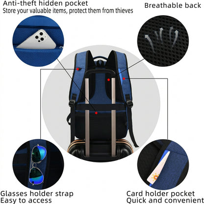 Backpack - Water-Resistant Travel Laptop Carrier