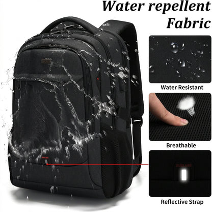 Backpack - Water-Resistant Travel Laptop Carrier