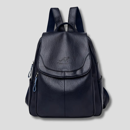 Backpack Women - Embossed Leather with Secure Pockets