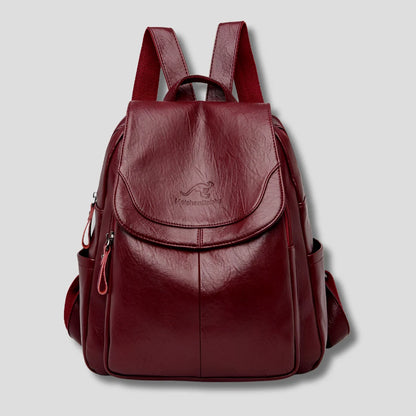Backpack Women - Embossed Leather with Secure Pockets