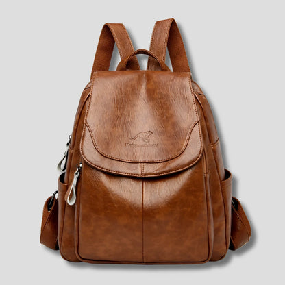 Backpack Women - Embossed Leather with Secure Pockets