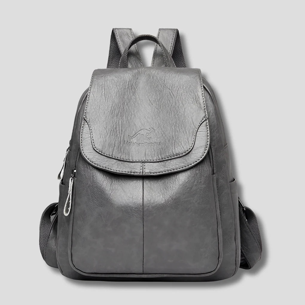 Backpack Women - Embossed Leather with Secure Pockets