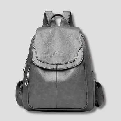 Backpack Women - Embossed Leather with Secure Pockets