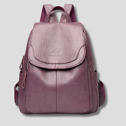 Backpack Women - Embossed Leather with Secure Pockets