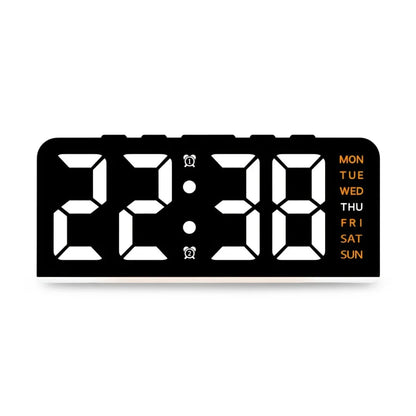 Bedside Digital Clock – LED display, colour night light, dual alarms