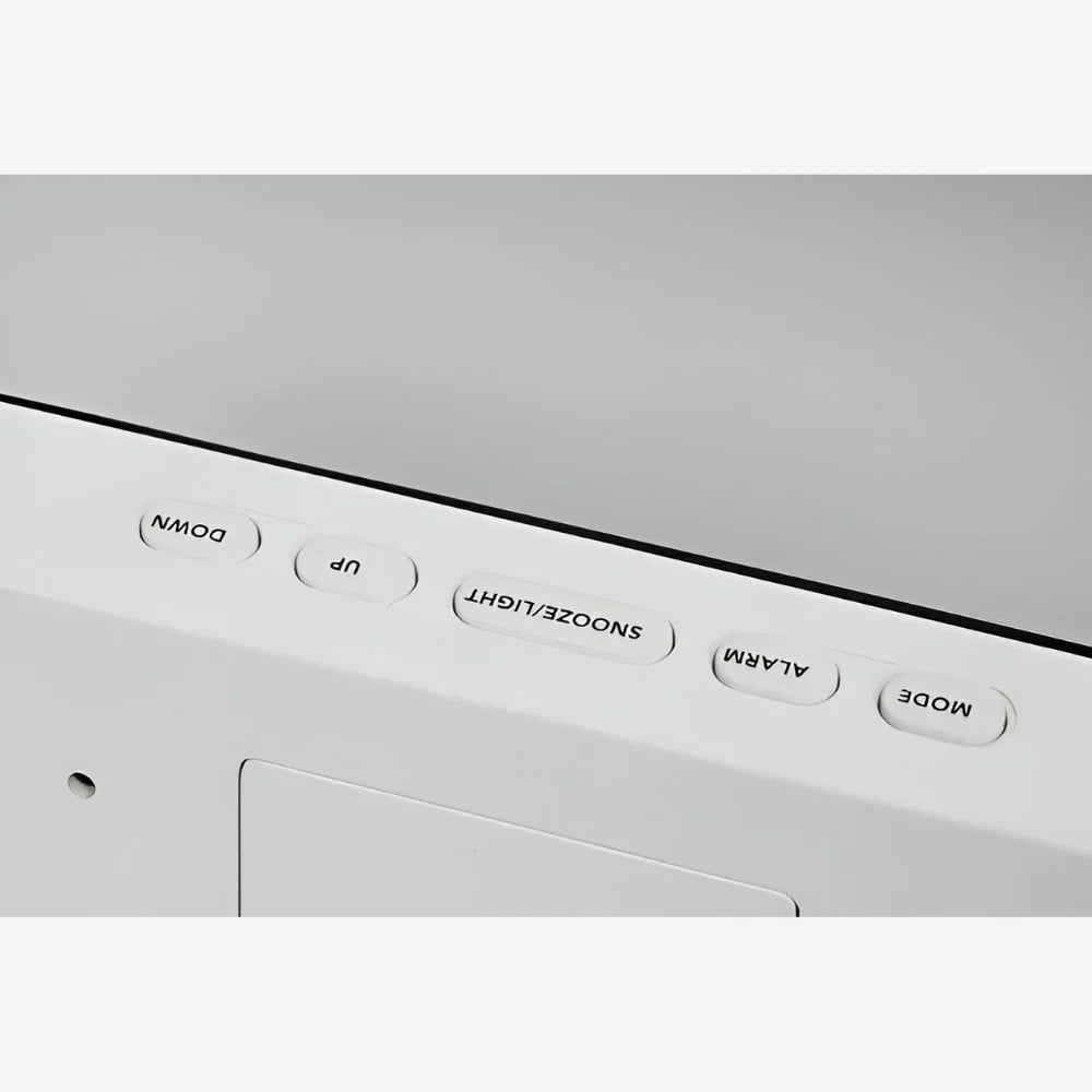Bedside Digital Clock – LED display, colour night light, dual alarms