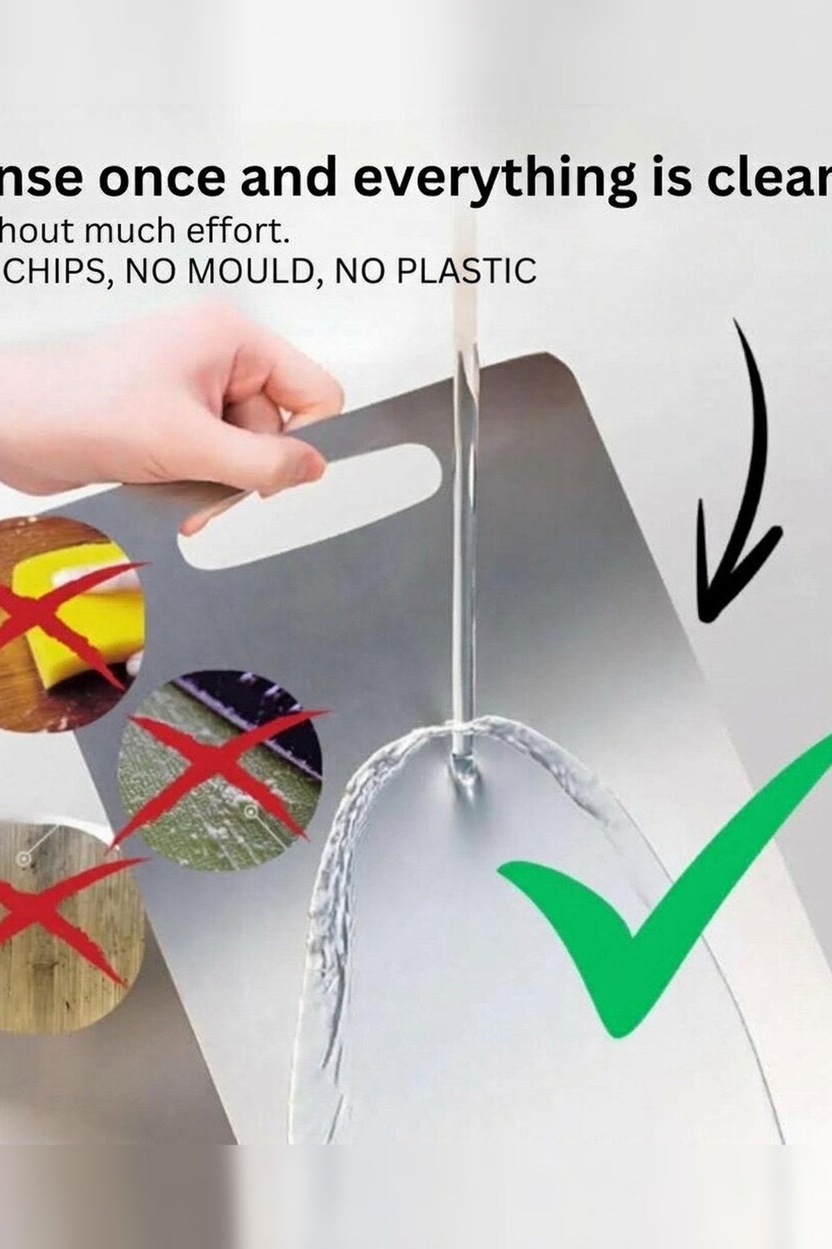 Titanium Cutting Board – Non-porous surface, lightweight, durable