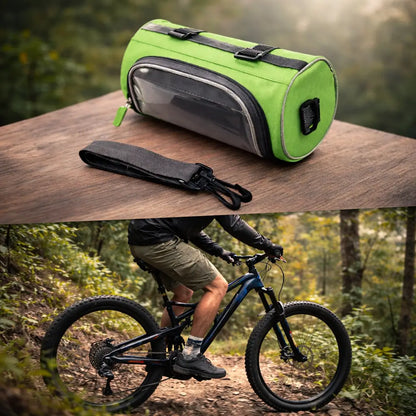 Bicycle Handlebar Bag – waterproof storage, touchscreen compatible