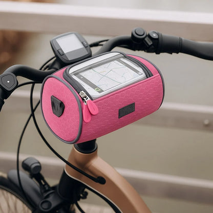 Bicycle Handlebar Bag – waterproof storage, touchscreen compatible