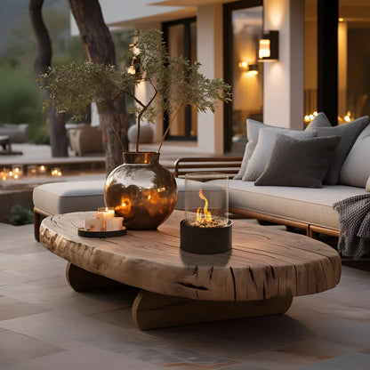 Bioethanol Tabletop Fireplace – removable glass, portable design, real flame