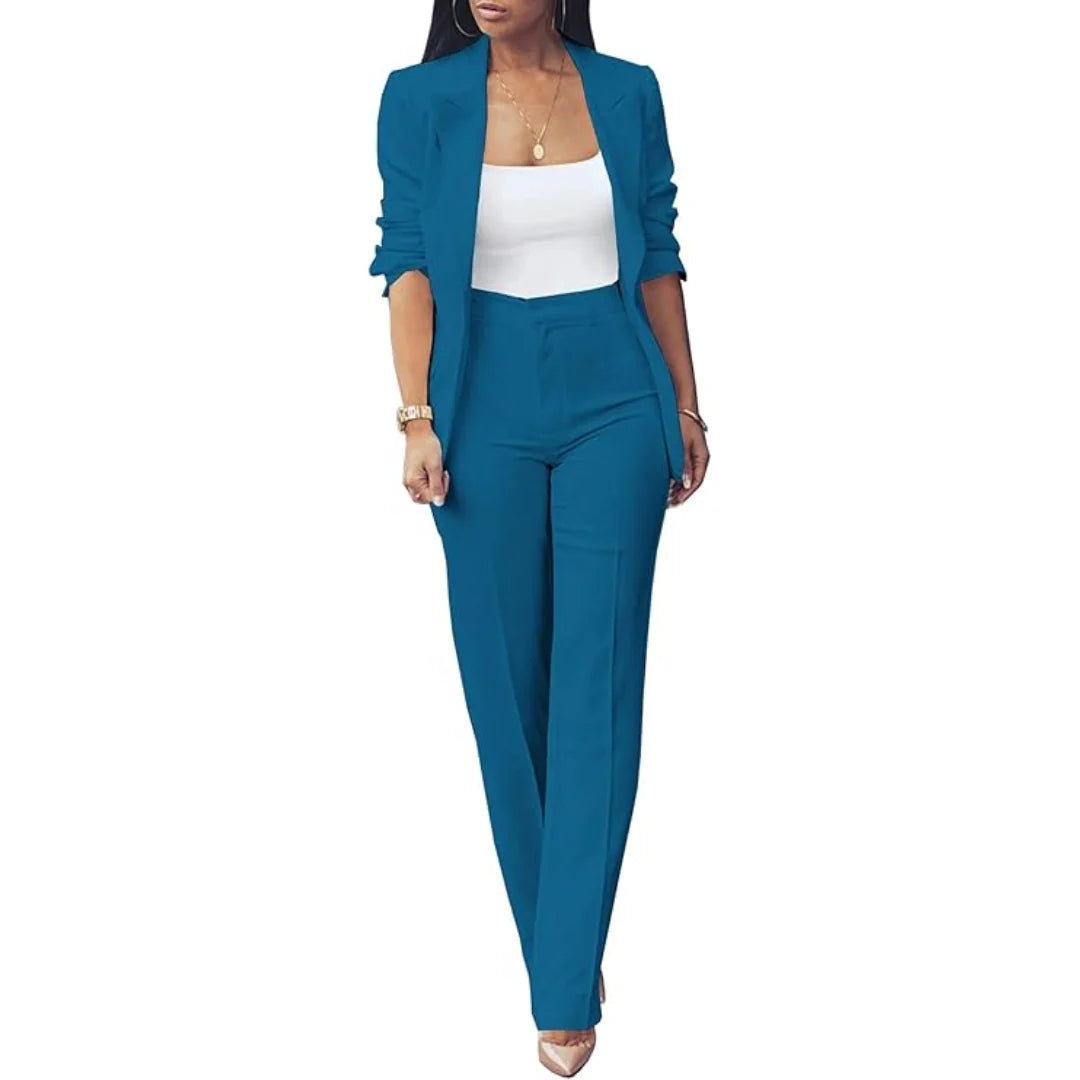Blazer Women - Tailored Open-front Slim Suit Set