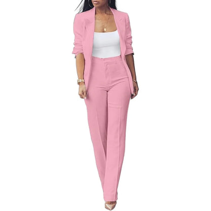 Blazer Women - Tailored Open-front Slim Suit Set