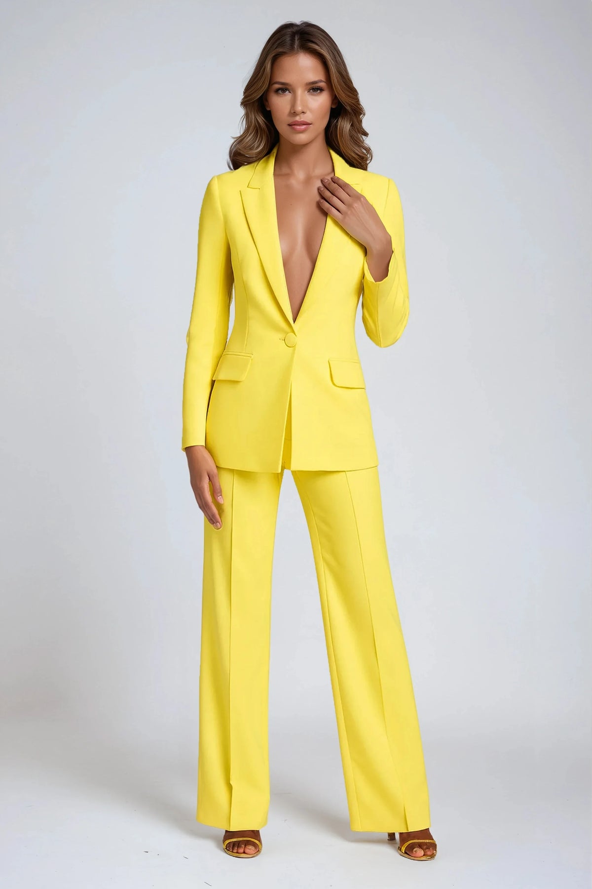 Blazer Women - Tailored Wide Leg Co Ord Trousers