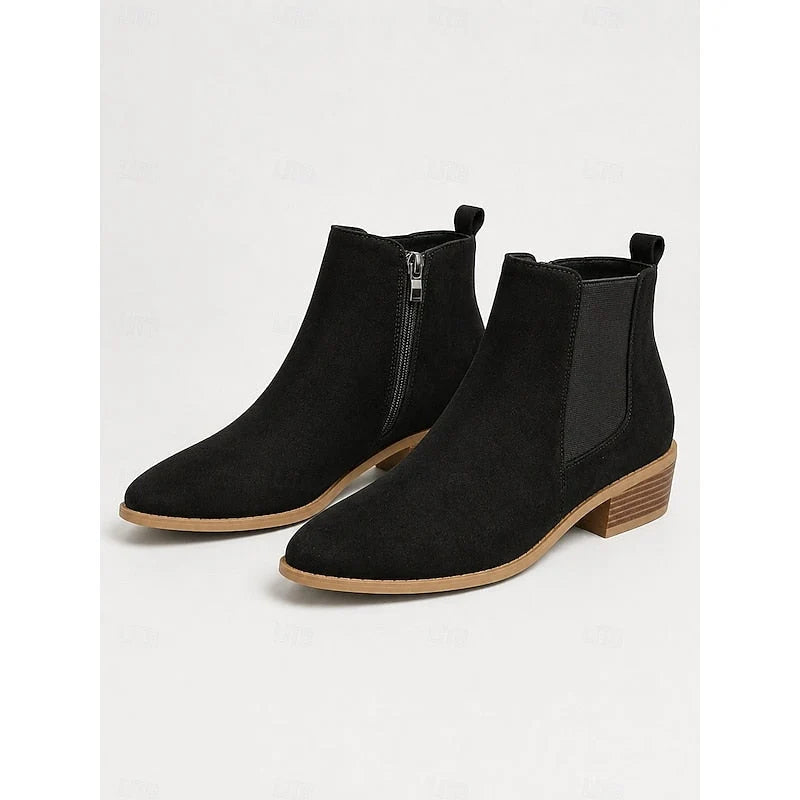 Boots Women - Chelsea Ankle Boots with Pointed Toe and Zip