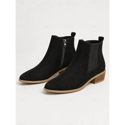 Boots Women - Chelsea Ankle Boots with Pointed Toe and Zip