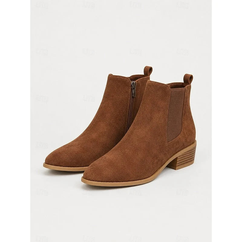 Boots Women - Chelsea Ankle Boots with Pointed Toe and Zip