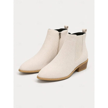 Boots Women - Chelsea Ankle Boots with Pointed Toe and Zip