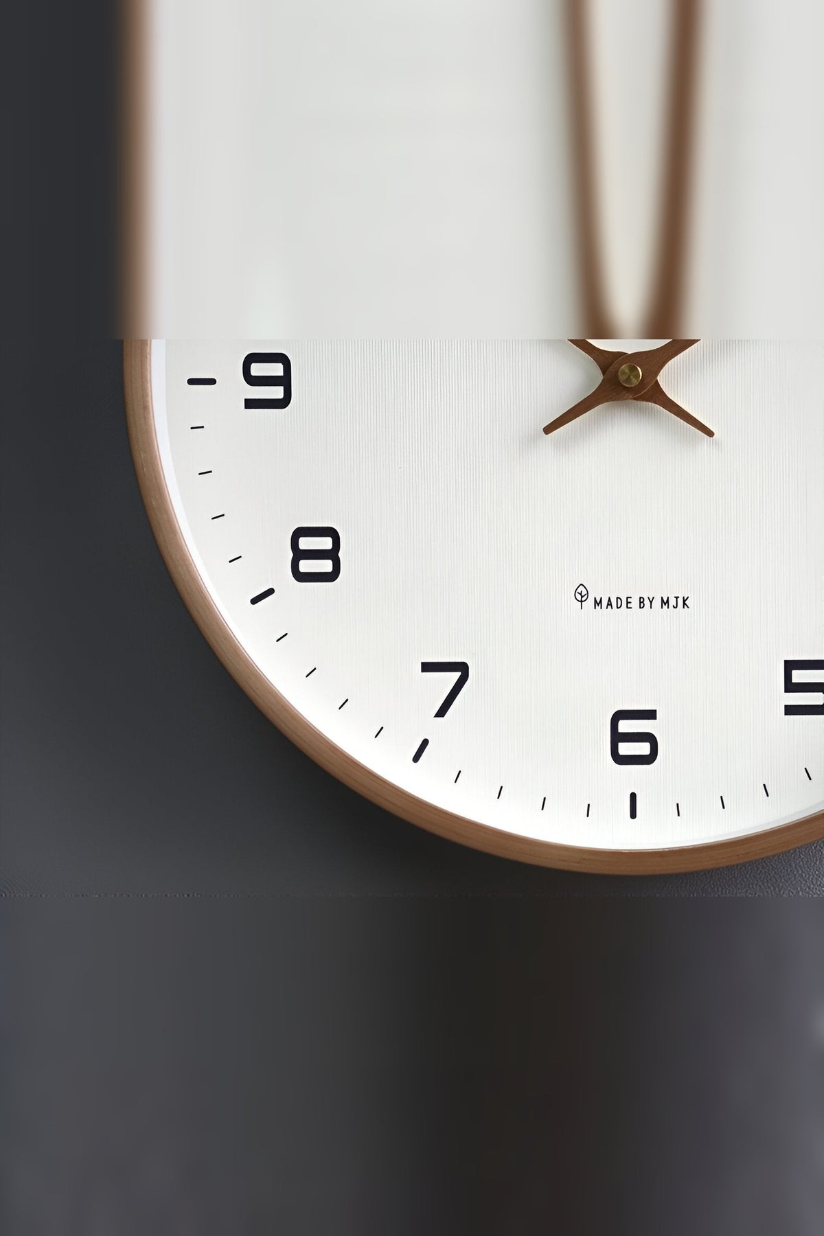 Wooden Frame Wall Clock with Silent Movement – No Ticking at Night